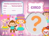 Convite Circo para Meninas