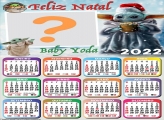 Calendário 2022 Natal Baby Yoda Moldura Online