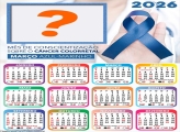 Calendário 2026 Março Azul Marinho Juntar Foto Online