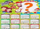 Foto Calendário 2026 Feliz Natal Maria Clara e JP Grátis
