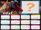 Calendário 2021 Thor para Fazer Colagem