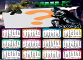 Calendário 2024 para Foto Colagem Hulk vs Batman