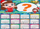 Calendário 2026 Giovanna Feliz Natal Foto Moldura