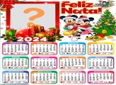Calendário 2024 Feliz Natal Mickey e Minnie Grátis Montagem Online