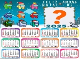 Calendário 2025 Feliz Natal Amung Us Fazer Montagem Online