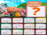 Calendário 2026 Brown e Sua Turma Foto Colagem
