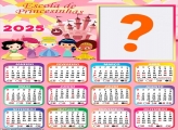 Colagem de Foto Calendário 2025 Escola de Princesinha