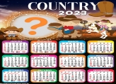 Calendário 2023 Country Infantil Colocar Foto em Moldura