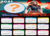 Calendário 2021 Capitã Marvel Vingadores