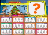 Calendário 2026 Linda Noite de Natal Turma da Mônica Montagem de Foto