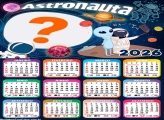 Calendário 2026 Astronauta para FotoMontagem