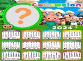 Criar Online Foto Moldura Calendário 2024 Cocomelon