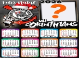 Calendário 2026 Feliz Natal Corinthians Montagem de Foto