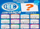 Calendário 2026 Confiança Time de Futebol Foto Colagem