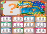 Calendário 2024 Arraiá da Galinha Pintadinha Festa Junina Colar Imagem