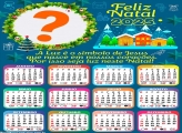 Calendário 2025 Feliz Natal Símbolo de Jesus que nasce Foto Online