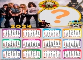 Calendário 2024 Moldura Foto Guns N Roses