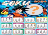Calendário 2024 Imprimir Colagem de Foto Goku Dragon Ball