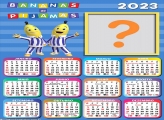 Calendário 2023 Bananas de Pijamas Colar Foto Grátis