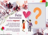 Montagem de Feliz Aniversário para Esposa