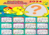 Calendário 2024 Pintinho Amarelinho Galinha Pintadinha Colagem Infantil