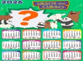 Calendário 2026 Ursos Sem Curso Emoldurar Foto Online