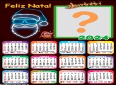 Calendário 2024 Papai Noel Neon Iluminado Colar Online