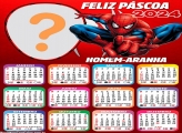 Calendário 2024 Colagem de Foto Feliz Páscoa Homem Aranha