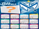 Calendário 2024 Vélez Sarsfield Moldura Grátis