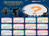 Colagem Grátis Calendário 2024 Pantera Negra Wakanda Para Sempre