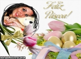 Feliz Páscoa Flores e Ovos