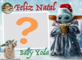 Moldura Natalina Baby Yoda Criar Online