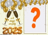Desejo um Feliz 2025 Montagem de Foto