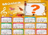 Calendário 2026 Música Colar Foto Online