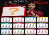 Editar Moldura Grátis Calendário 2024 Mulan