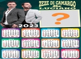 Calendário 2023 Zezé Di Camargo e Luciano Monta Foto