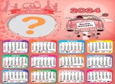 Foto Grátis Montagem Calendário 2024 Noivado