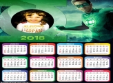 Calendário 2018 do Lanterna Verde Super Héroi