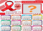 Calendário 2023 Campanha Maio Vermelho Foto Colagem