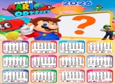 Calendário 2026 Super Mario Odyssey Montagem de Foto