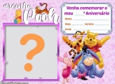 Convite Ursinho Pooh para Meninas