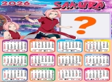 Calendário 2026 Sakura Montar Foto Grátis