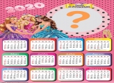 Emoldurar Calendário 2020 Barbie Escola