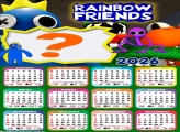 Calendário 2026 Rainbow Friends Roblox Foto Moldura