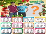 Calendário 2023 Feliz Natal Drake e Josh para Foto Colagem