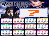 Calendário 2026 Wandinha Montar Foto Grátis