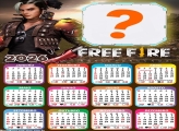 Calendário 2026 Free Fire Battlegrounds Colagem de Fotos