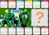 Calendário 2020 Horizontal do Hulk