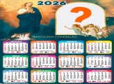 Calendário 2026 Imaculada Conceição Montagem de Foto