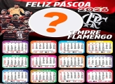 Calendário 2026 Feliz Páscoa Flamengo Mengão Foto Moldura